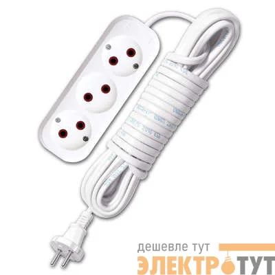 Удлинитель 3х7м без заземл. 6А IP20 У6-639 ШВВП 2х0.75 UNIVersal 9631935