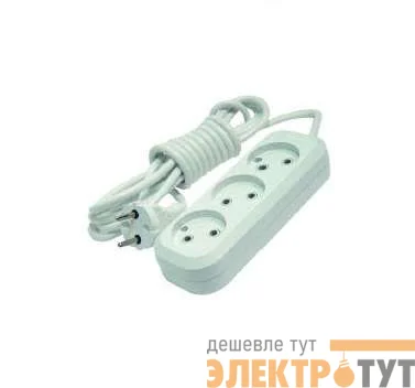 Удлинитель 3х3м без заземл. 10А IP20 Makel MGP123