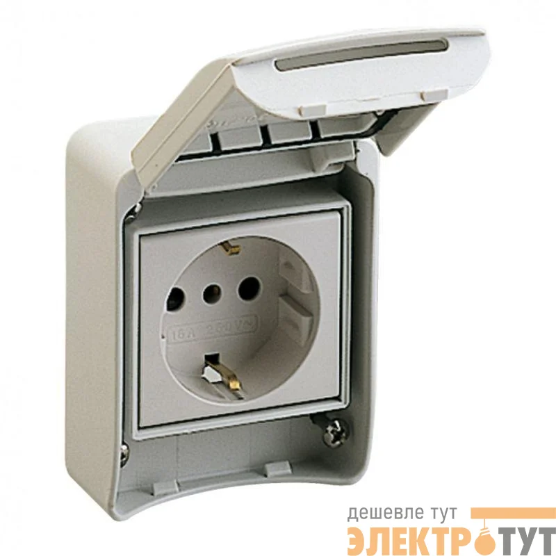 Розетка бытовая 16А 220В 2P+T для Kedra IP65 SchE 81141