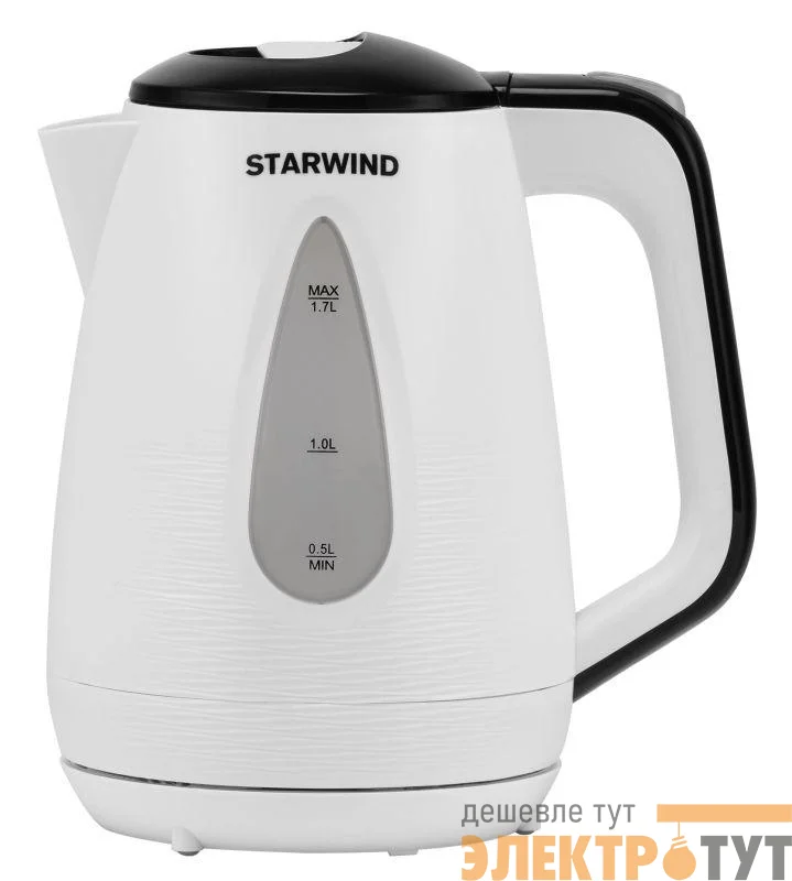 Чайник электрический SKP3213 1.7л 2200Вт бел./черн. (корпус пластик) STARWIND 1416522