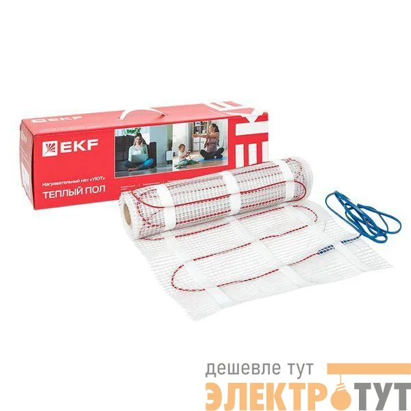 Комплект "Теплый пол" (мат) двухжил. 600Вт 4кв.м "Уют" PROxima EKF nm2-600-4