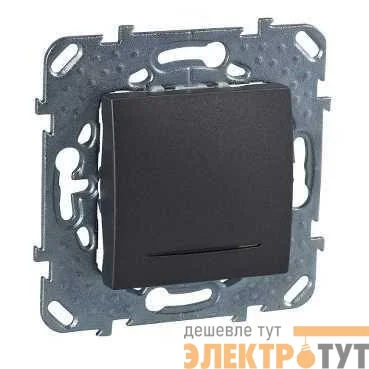 Механизм переключателя проходного 1-кл. СП Unica Top 10А IP20 (сх. 6а) с подсветкой графит SchE MGU5.203.12NZD