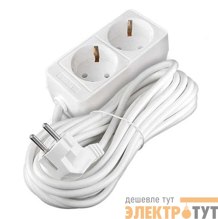 Удлинитель 2х3м с заземл. 10А IP20 2.2кВт ПВС Союз 481S-9203