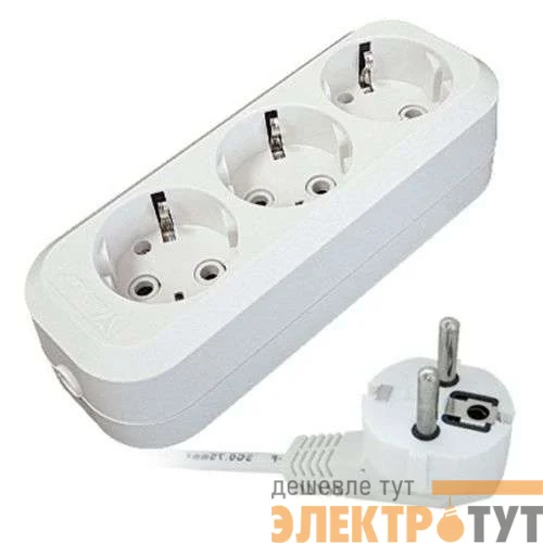 Удлинитель 3х3м с заземл. 13А IP20 Е-303 ПВС 3х1 АБС-пластик UNIVersal 9631977