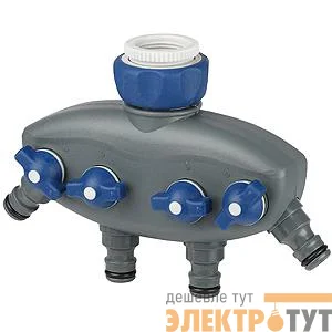 Распределитель четырехканальный пластик (12/48) Green Apple Б0003124