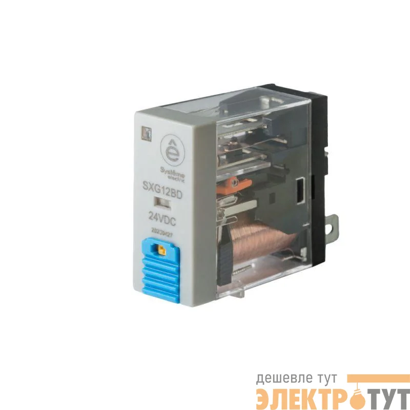 Реле 12А 1CO 24В DC тест кнопка LED SE SXG12BD