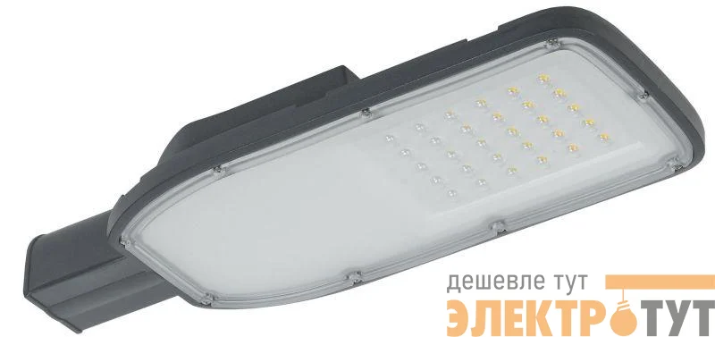 Светильник светодиодный ДКУ 1004-50Ш 5000К IP65 уличный консольный сер. IEK LDKU1-1004-050-5000-K03