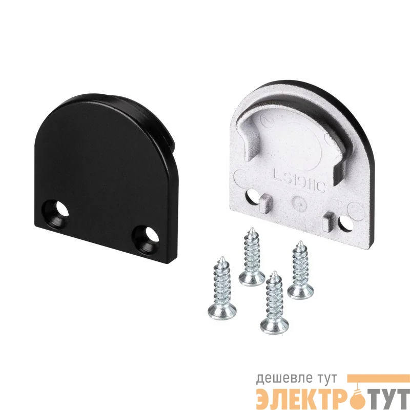 Заглушка SL-LINE-2011M ROUND BLACK глухая пластик Arlight 029176