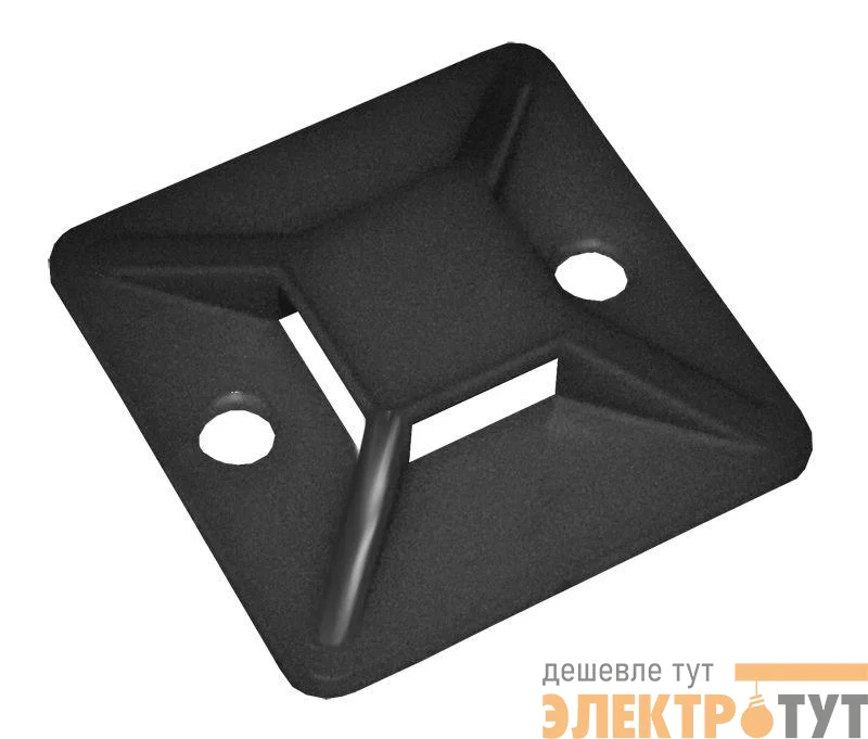 Площадка самокл. 25х25 под хомуты черн. (уп.20шт) IEK UHP31-25-020