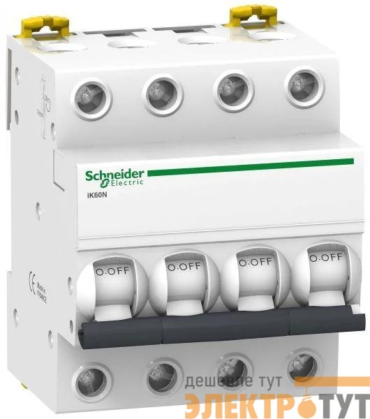 Выключатель автоматический модульный 4п C 40А 4кА iK60 Acti9 SchE A9K24440