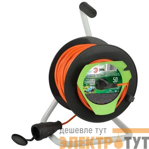 Удлинитель на катушке 1х50м с заземл. RP-1e-3x1.5-50m ПВС 3х1.5 Эра Б0059778