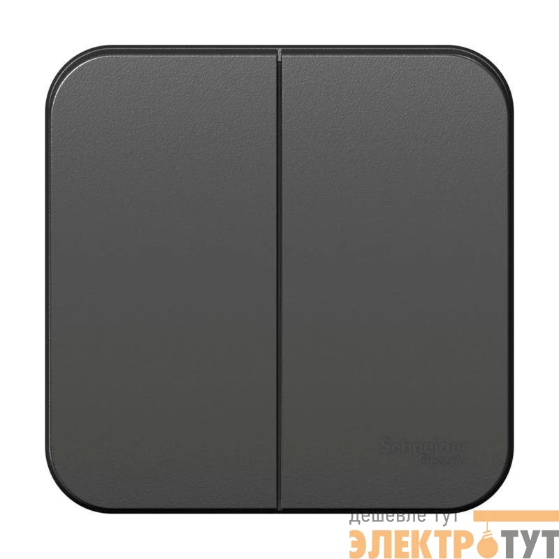 Выключатель 2-кл. ОП Blanca 10А IP20 (сх. 5) 250В антрацит SchE BLNVA105006