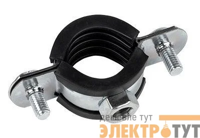Хомут стальной 1дюйм (32-37мм) с уплотнителем EKF hsu1100
