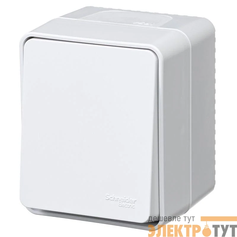 Выключатель кнопочный 1-кл. ОП AtlasDesign PROFI IP54 10АХ бел. SE ATN540115
