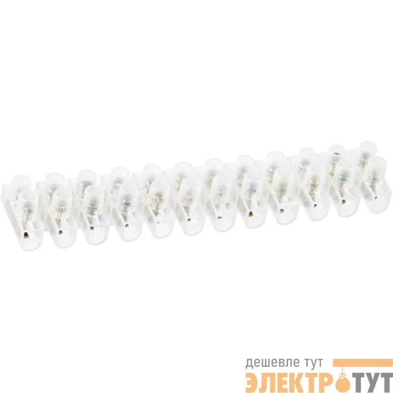 Колодка клеммная 6х25кв.мм 12 пар NTB-UPE-S12-60/WH полиэтилен бел. Navigator 71007