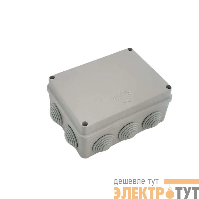 Коробка распределительная ОП 150х110х70мм IP55 крышка на винтах сер. ГУСИ С3В1510 Евро