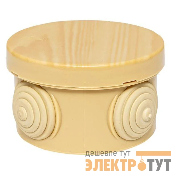 Коробка распаячная КМР-040-038 с крышкой 65х40 4 мембранных ввода IP54 свет. дерево PROxima EKF plc-kmr-040-038-s