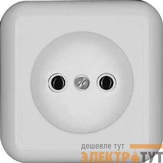 Розетка 1-м ОП Прима 10А IP20 без заземл. без шторок монтаж. пласт. бел. (опт. упак) SchE RA10-164M-B