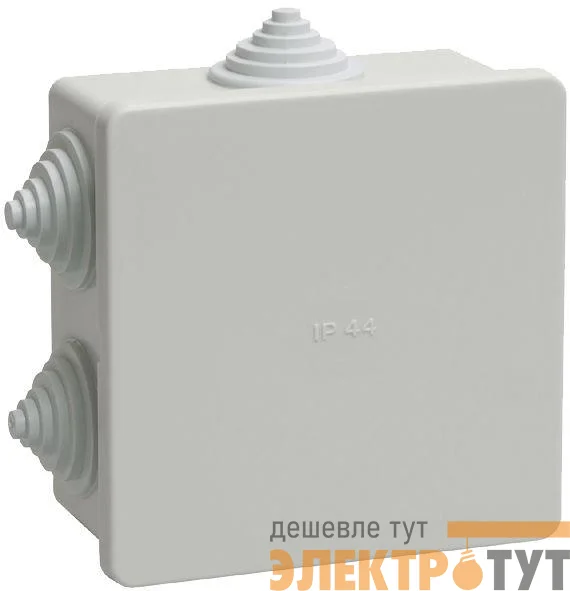 Коробка распаячная ОП 85х85х40 IP44 KM41235 (6 каб.ввод.) IEK UKO11-085-085-040-K41-44