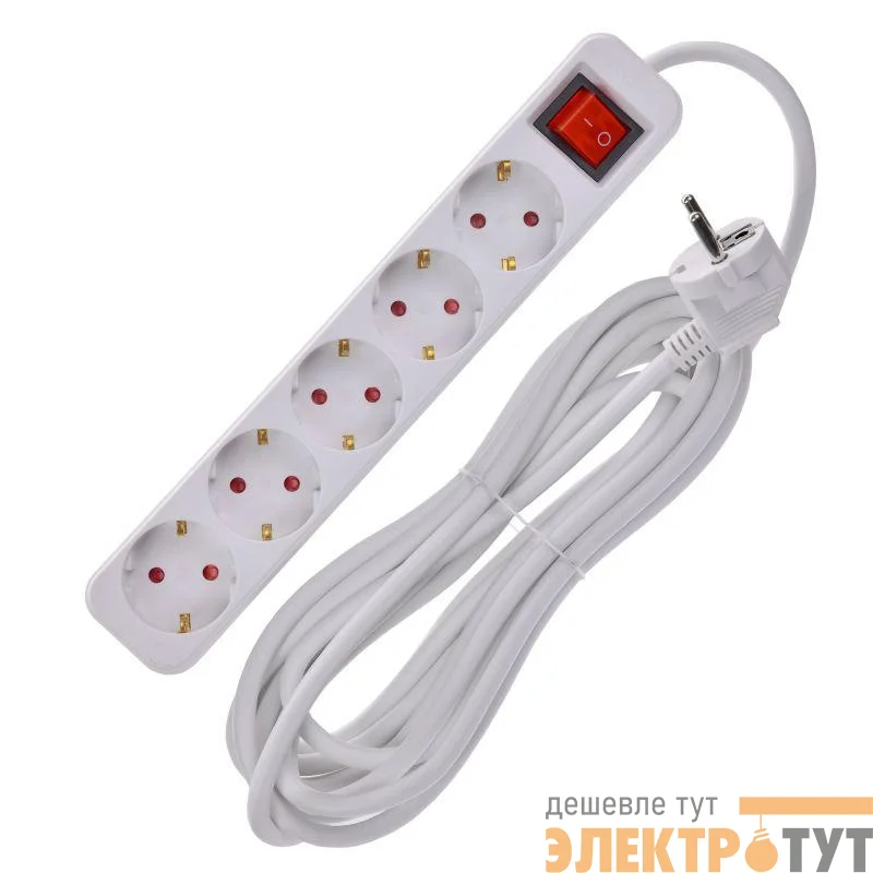 Удлинитель 5х5м 16А У05К ПВС 3х1.5 бел. UMA IEK UM-YP10-16-05-05-ZK-K01