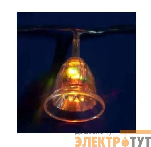 Гирлянда светодиодная «Колокольчики» ULD-S0280-020/DTA RGB IP20 BELLS с контроллером 20LED (дл.2.8м) Uniel 7919