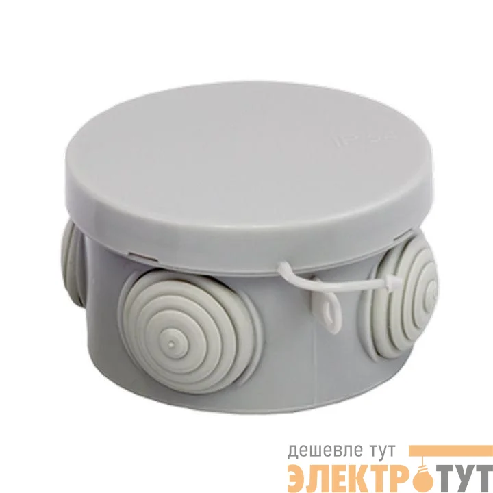 Коробка распаячная КМР-040-038 наружная с крышкой 65х40 АБС 4 мембранных ввода IP54 EKF plc-kmr-040-038