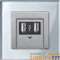 Рамка 1-м Merten стекло бриллиант серебро SchE MTN4010-3260