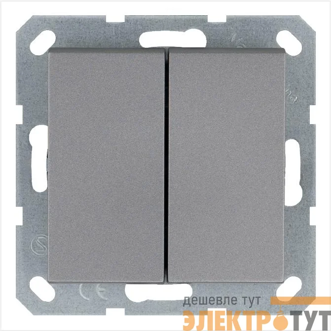 Переключатель перекрестный 2-кл. 10А IP20 механизм алюм. Jasmart G3014S