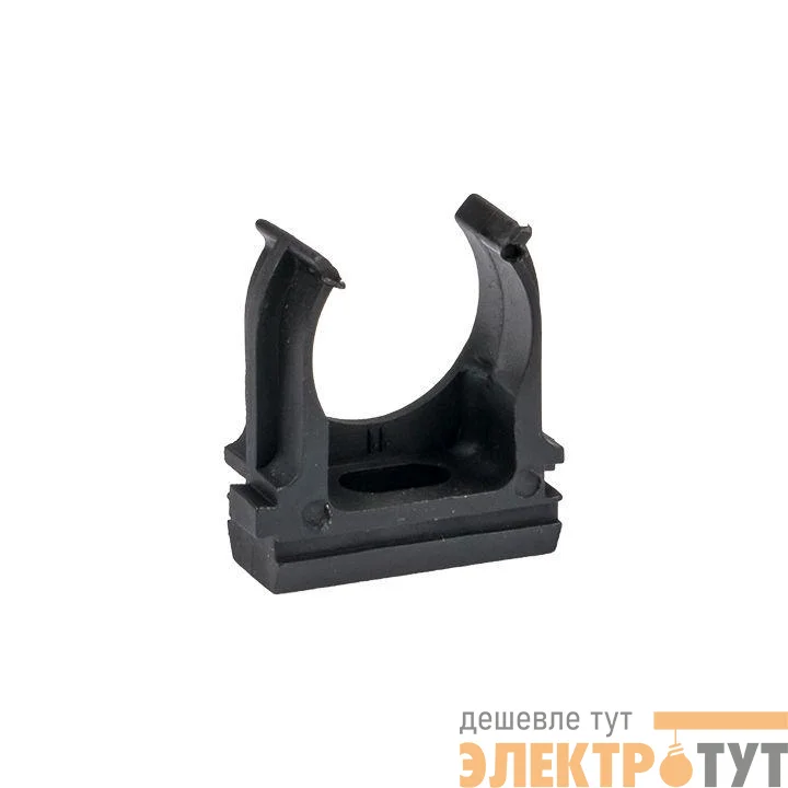 Держатель для труб (клипса) d20мм черн. (уп.10шт) Plast EKF derj-z-20b