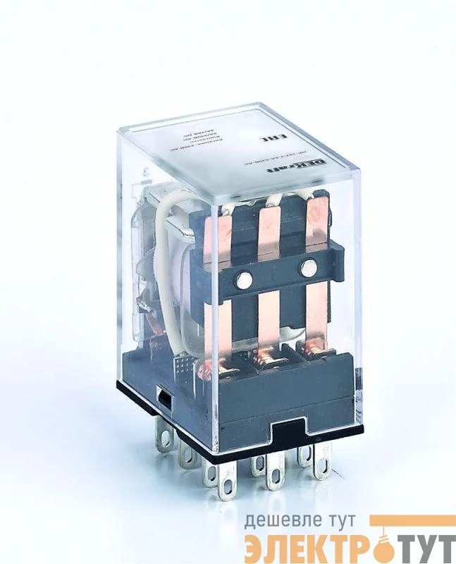 Реле промежуточное ПР-102 5А 48В AC 3 конт. с LED-индикацией DEKraft 23880DEK
