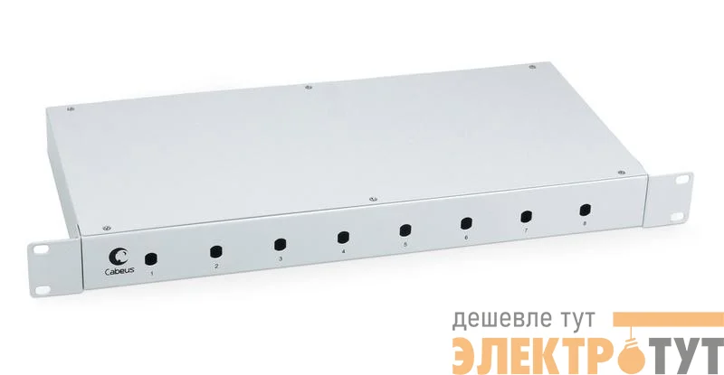 Кросс бокс оптический FO-19-8ST 19дюйм Cabeus 7034c