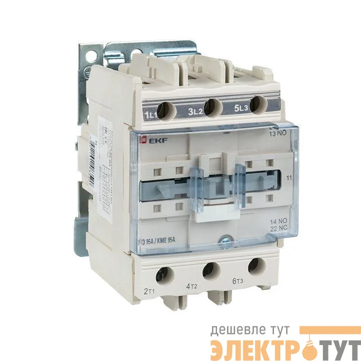 Контактор КМЭ 95А кат. 220В AC 1НО+1НЗ EKF ctr-s-95-220