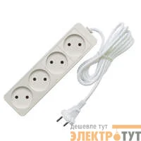 Удлинитель 4х7м без заземл. 10А IP20 2.2кВт ПВС Союз 481S-1407