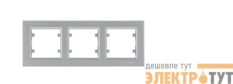 Рамка 3-м Karea горизонт. сереб. Makel 56065703
