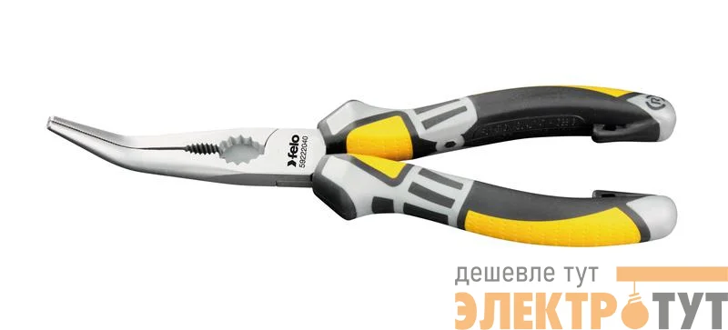 Длинногубцы угловые с резцом 205мм Felo 59222040