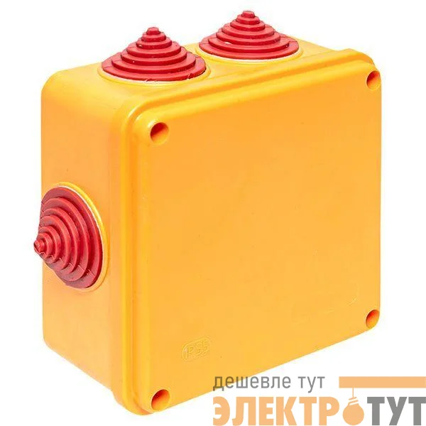 Коробка огнестойкая E90 100х100х50мм 4п с клеммником 1.5-2.5кв.мм IP55 EKF plc-kmrf-100-4-02