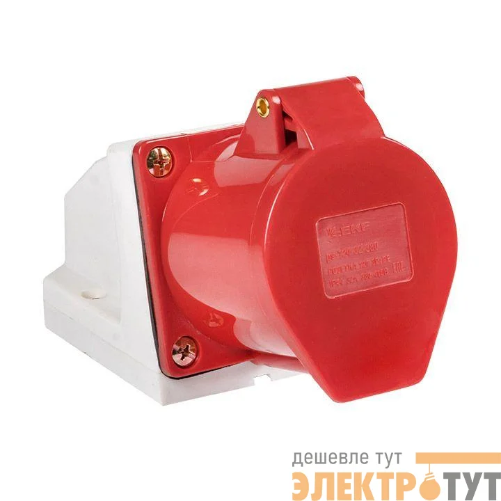 Розетка наружн. уст. 32А 380В 3P+РЕ IP44 (124) EKF ps-124-32-380