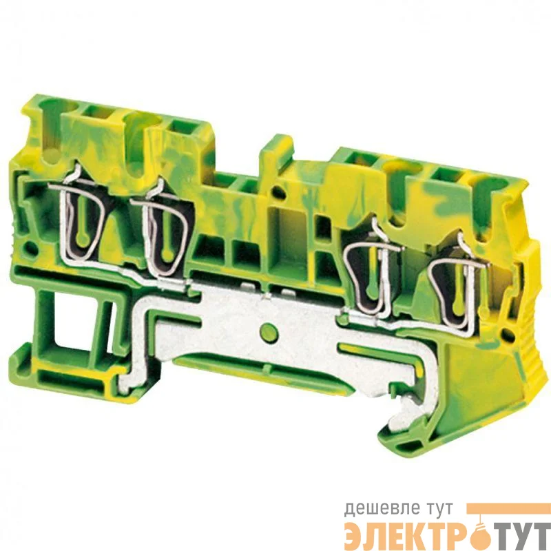 Клеммник пружинный заземл. 2.5кв.мм 4 точки подкл. SchE NSYTRR24PE