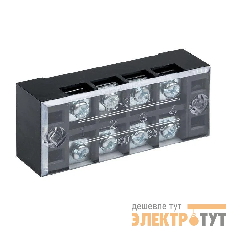 Терминал клеммный TB-2504 до 2.5кв.мм 25А 4 клеммные пары EKF tb-2504