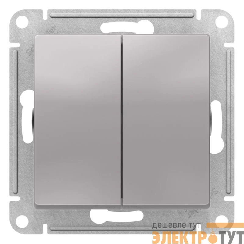 Переключатель перекрестный 2-кл. AtlasDesign 2хсх.7 10АХ механизм алюм. SE ATN000373