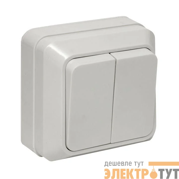 Выключатель 2-кл. ОП Рим 10А IP20 бел. EKF ENV10-023-10