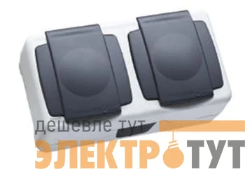 Розетка 2-м с заземл. с защ. крышкой Makel 37064201