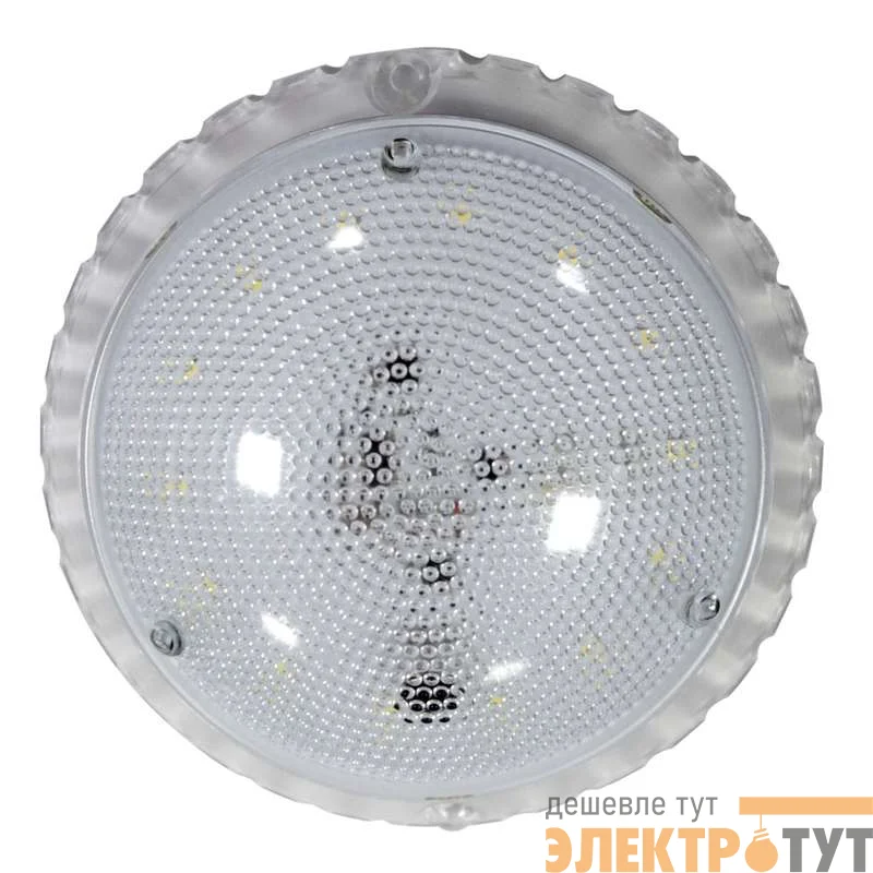 Светильник ЖКХ Сенсора LED ф133 7Вт 840лм 6500К IP50 с оптико-аккустическим датчиком (инд. упак.) Элетех 1030450337