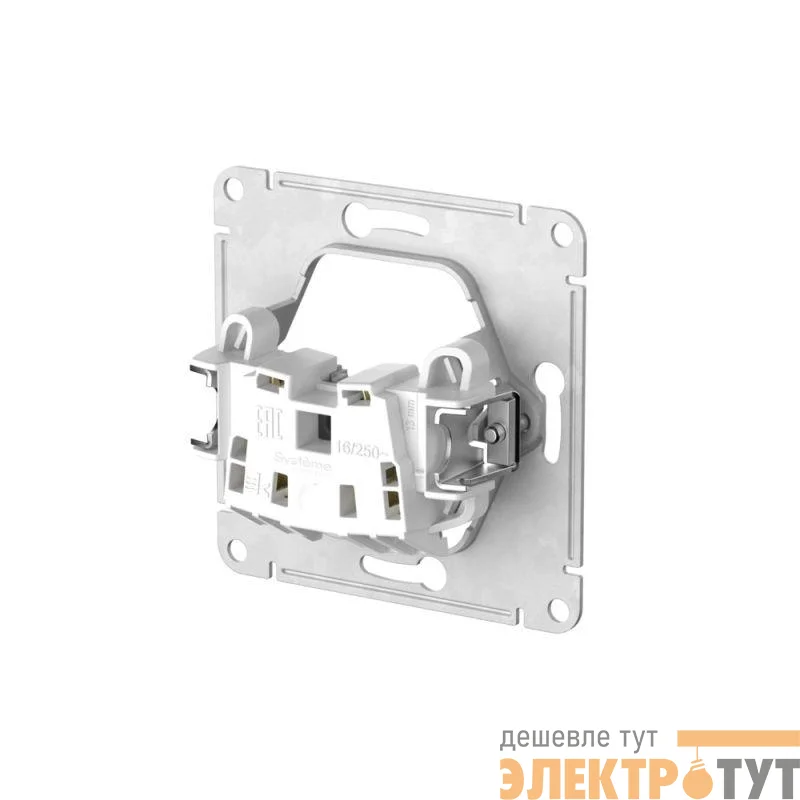 Розетка AtlasDesign 16А без заземл. защ. шторки быстрозажим. клем. механизм сталь SE ATN000949S