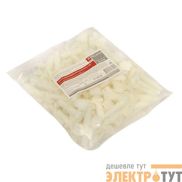 Дюбель для бандажа 8х45 бел. (уп.100шт) PROxima EKF plc-fti-8w