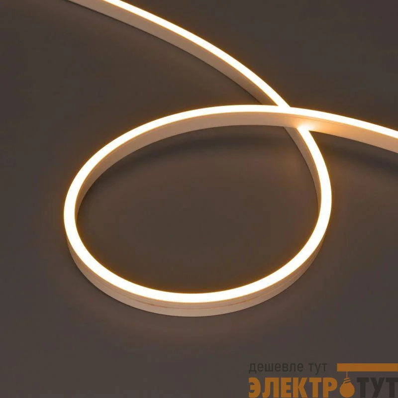 Лента светодиодная MOONLIGHT-SIDE-A120-06x12mm 24V Warm 2300К 9.6Вт/м IP65 wire x2 прямой вывод кабеля герметичная (уп.5м) Arlight 041037