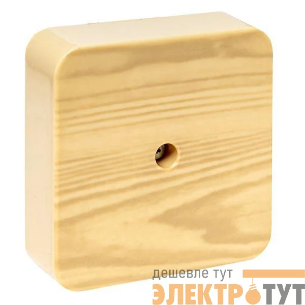 Коробка разветвительная КМР-030-030кг 75х75х26 с клеммником свет. дерево EKF plc-kmr-030-030kg-s