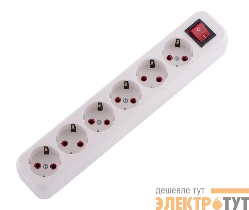 Колодка удлинителя 6-м с заземл. Lila с выкл. LEZARD 720-0600-602