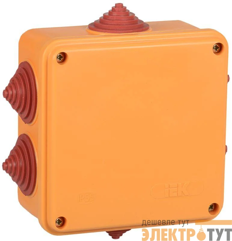 Коробка распаячная огнестойкая ПС 100х100х50 6P 6кв.мм IP55 6 вводов IEK UKF30-100-100-050-6-6-09
