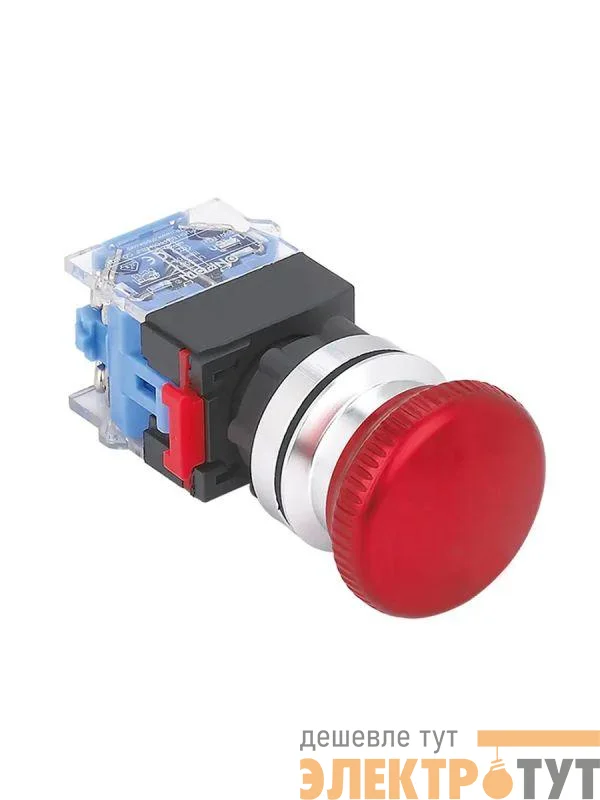 Выключатель кнопочный ВК30-M11MB/R/P 1НО+1НЗ гриб без фиксации 40мм d30мм IP65 красн. Электротехник ET086977